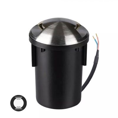 Retro talajba süllyeszthető lámpa ezüst, Marcus, IP67