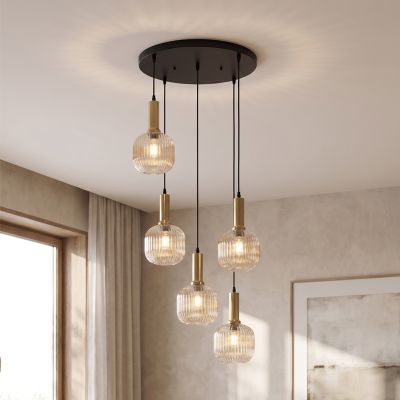 Design függőlámpa borostyán, Charlois