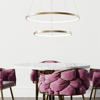 Design függőlámpa arany, Kubra, 50 W, melegtől hidegig állítható fehér LED