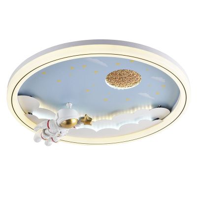 Fém mennyezeti gyereklámpa kék, Astronaut, 42 W, 3000 K LED, 3 fokozatban szabályozható